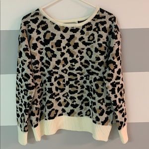 cheetah print sweater